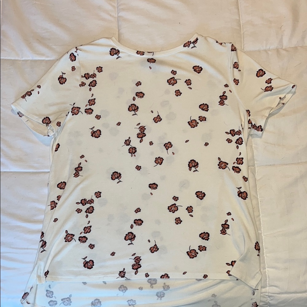 Floral Print White T-Shirt